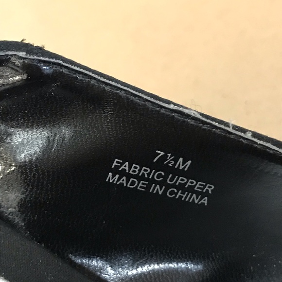 Dressbarn Black Heels 7.5 Strap Strapy Flower Sling - Picture 6 of 8